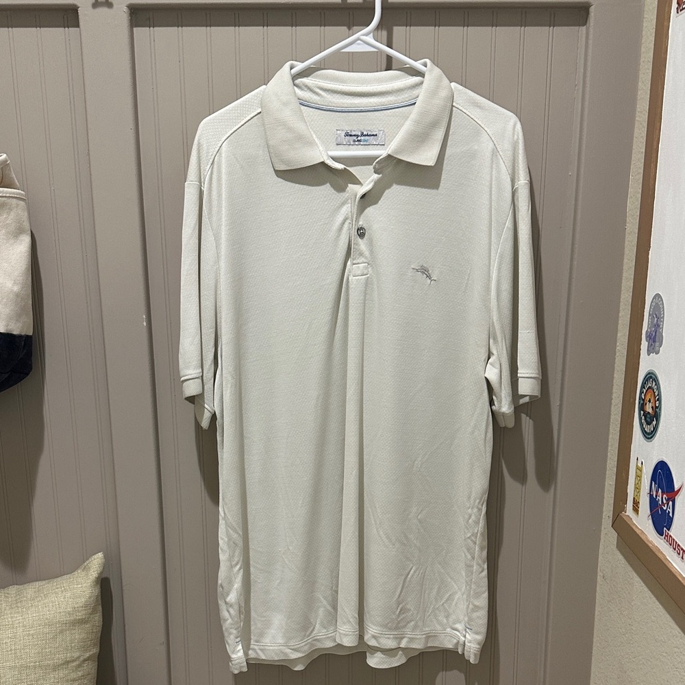 Men's White Tommy Bahama Polo Shirt